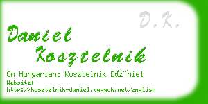 daniel kosztelnik business card